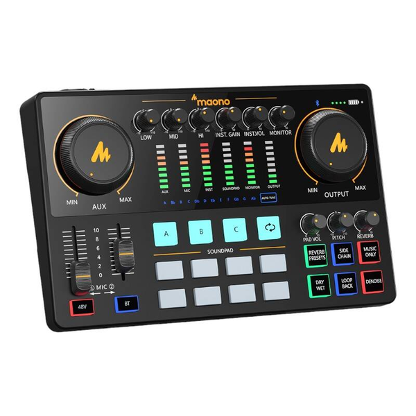 Maono AME2 USB Streaming 2 csatornás Sztereo Audio Interfész - Fekete