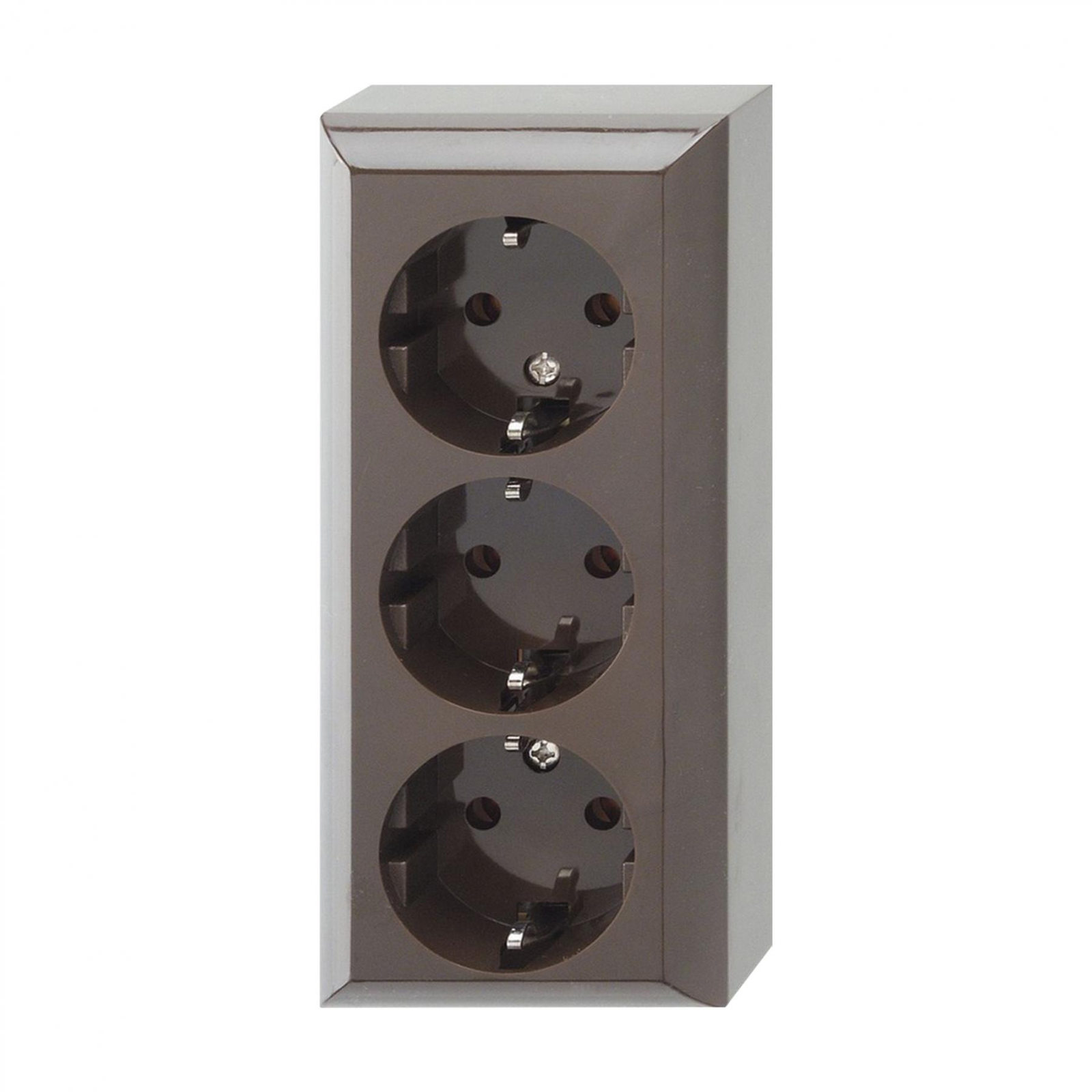 GAO 0510056777 Business Line 3 férőhelyes Fali aljzat - Barna (0510089777)