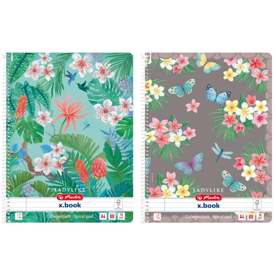 Herlitz Ladylike A4 80lapos perforált vonalas spirálfüzet (50044245)