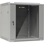 Стенен шкаф със стъклена врата и отваряеми страни, Netrack, F-Line, 12U, 600x600 mm, 19", сив