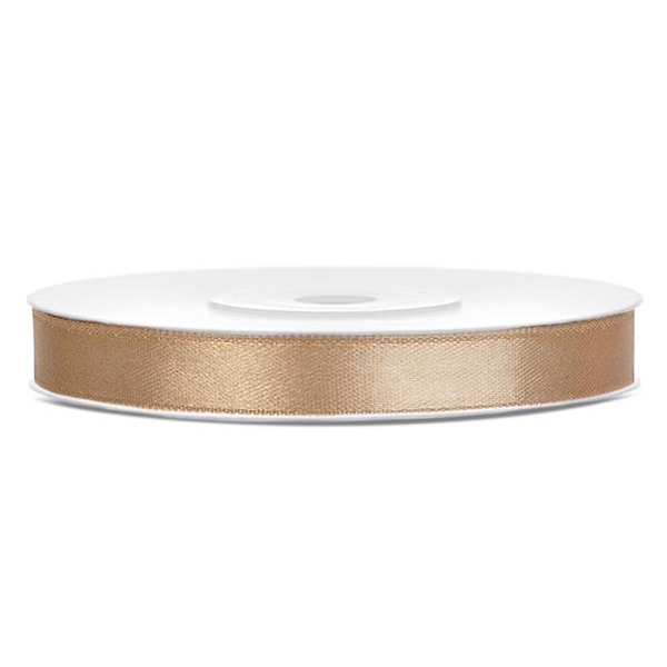 Szatén szalag 6mm - Arany 25m (TS6-019J)