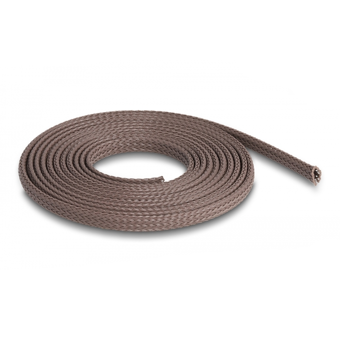 Delock rágcsálóbiztos fonott, nyújtható kábelharisnya 2m x 6mm barna (20897) (delock20897)