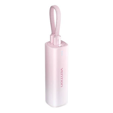 Vention 5000mAh Power Bank + USB-C - Lightning kábel pink (FHWR0) (FHWR0)