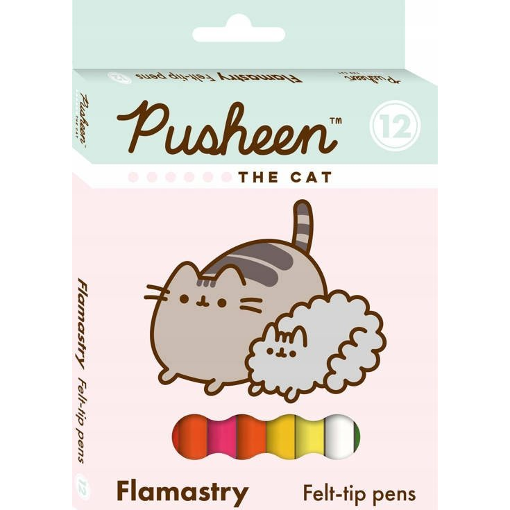 Pusheen Cat 12 Színű Filctoll Készlet (5903235657986)