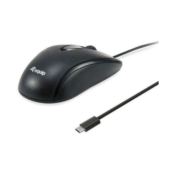 Equip 245116 rato Escritório Ambidestro USB Type-C Ótico 1200 DPI