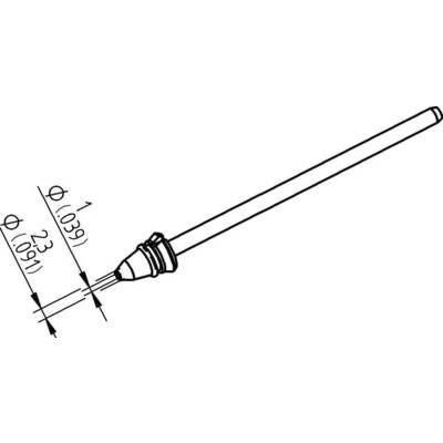 Ersa 0742ED1023H/SB Kiforrasztó hegy Kúpos Csúcs hossza 79.25 mm Tartalom, tartalmi egységek rendelésenként 1 db (0742ED1023H/SB)