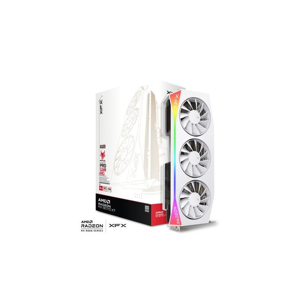 XFX Radeon RX 9070XT 16GB GDDR6 Mercury OC White Gaming Edition RGB Videókártya