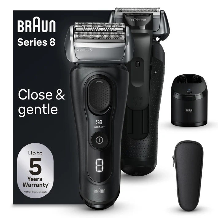 Braun Series 8 8560cc Wet & Dry Szitaborítású vágófejes borotva Vágó Fekete (218184)