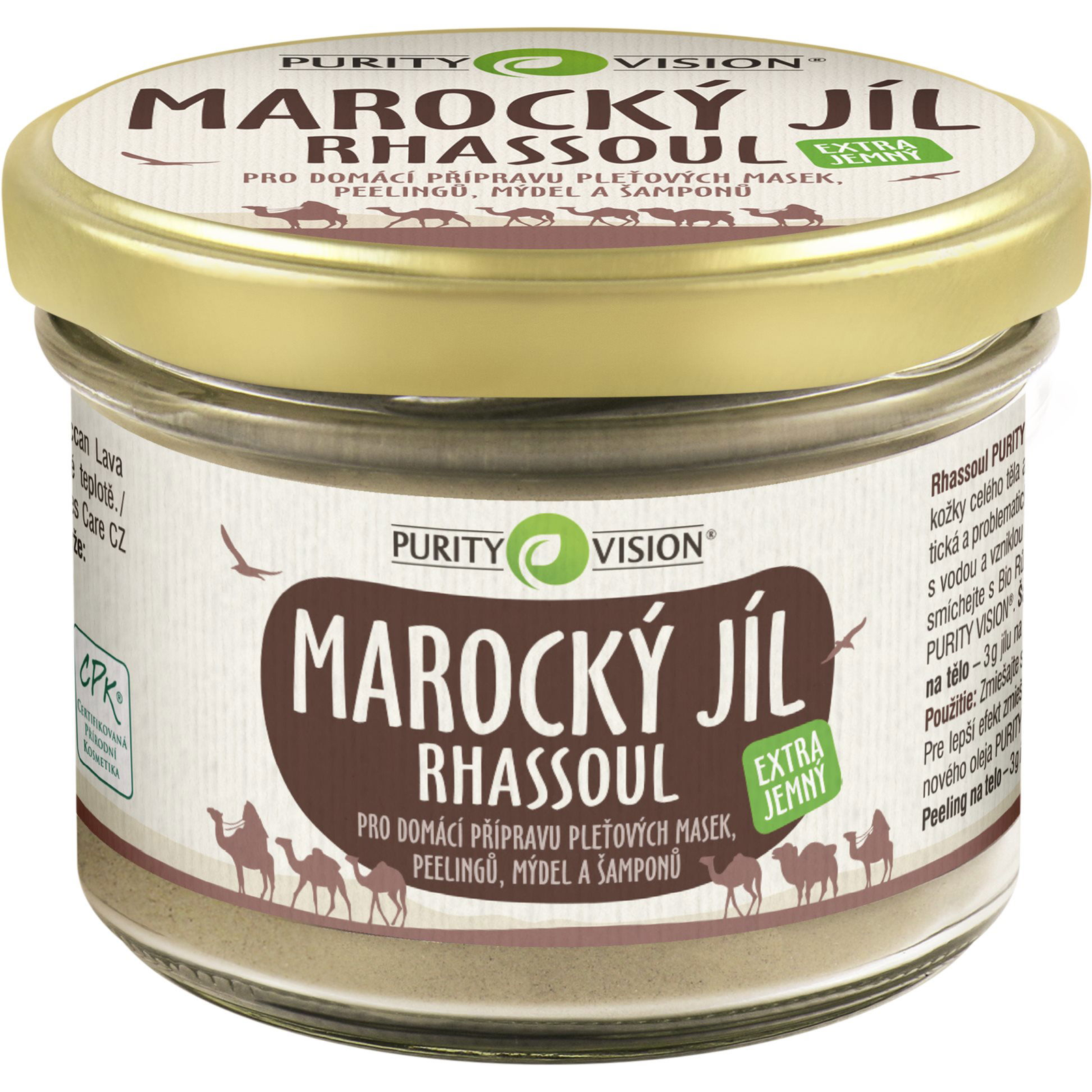 PURITY VISION Rhassoul - Marokkói agyag 200 g (8595572900985)