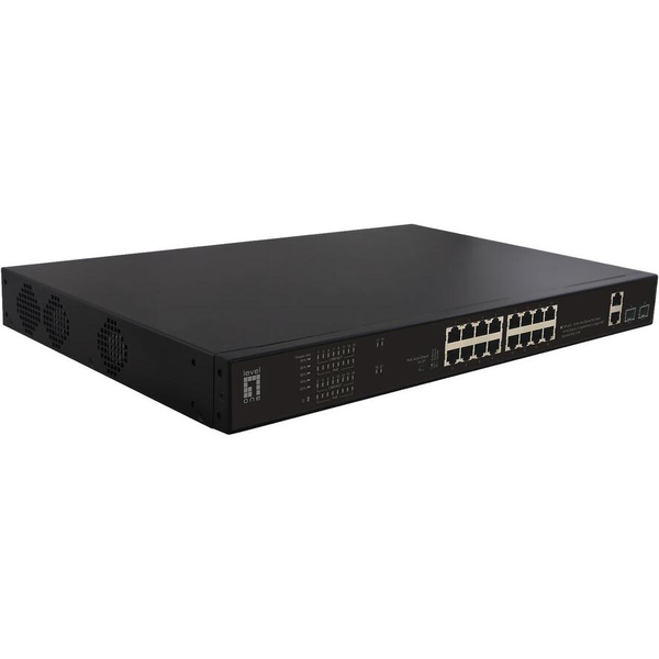 LevelOne FGP-2031 netværksswitch Ikke administreret Fast Ethernet (10/100) Strøm over Ethernet (PoE) 1U Sort