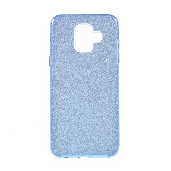 Szilikon telefonvédő (műanyag belső, kivehető csillámporos papír réteg) KÉK [Samsung Galaxy A6 (2018) SM-A600F] (5996457787814)