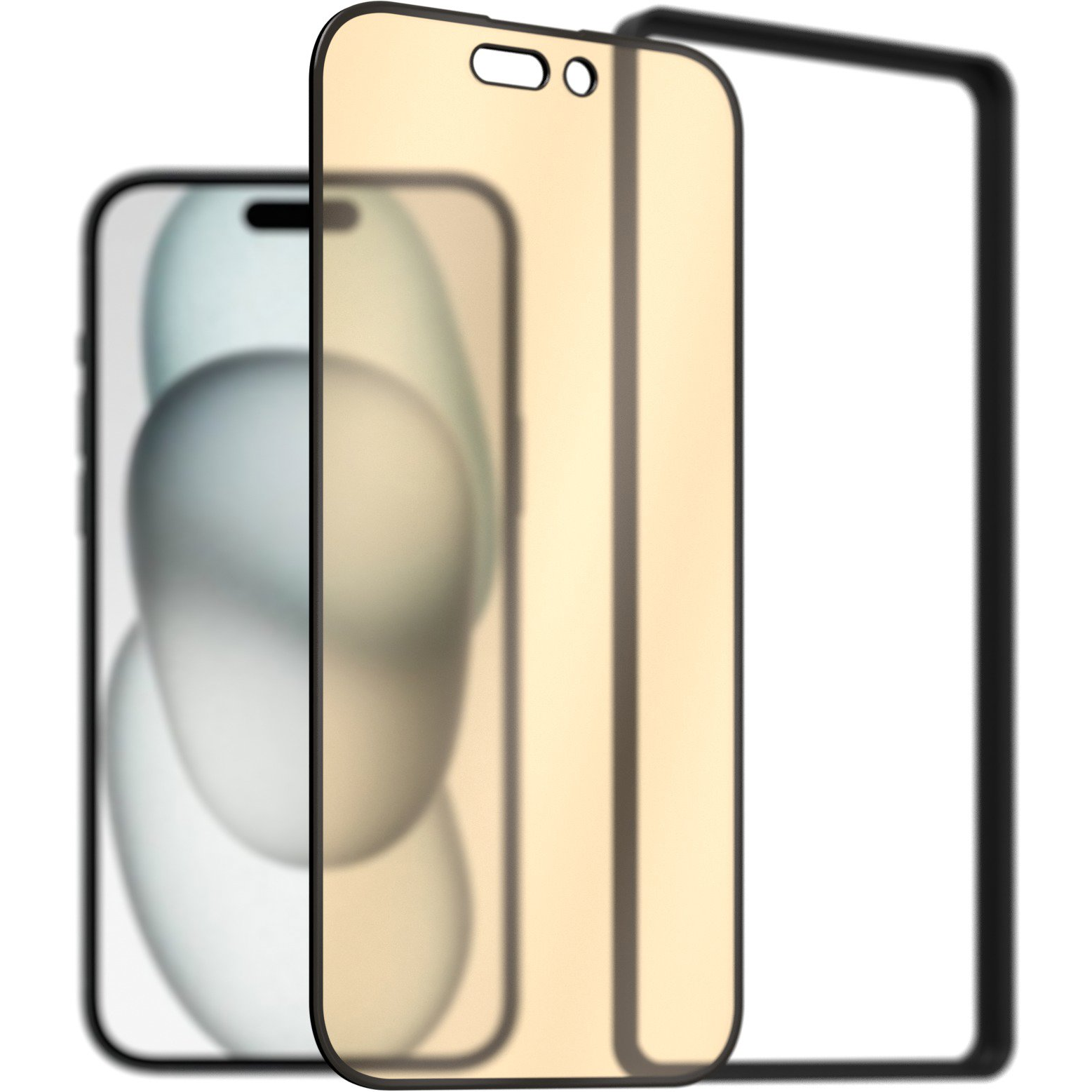 AlzaGuard Quantum Eye Care Glass Protector iPhone 15 2.5D üvegfólia + felhelyező keret (AGD-TGQ2)