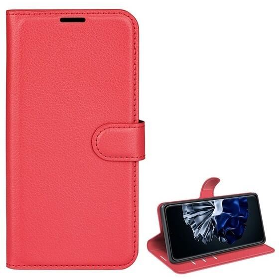 Gigapack Huawei P60 Pro bőr hatású prémium fliptok piros (GP-141177) (GP-141177)