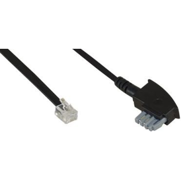 InLine 18813A cavo telefonico Nero