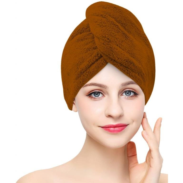 Kaptan Quick-drying terry hair turban, brown (10-13-0120-23-30-015)