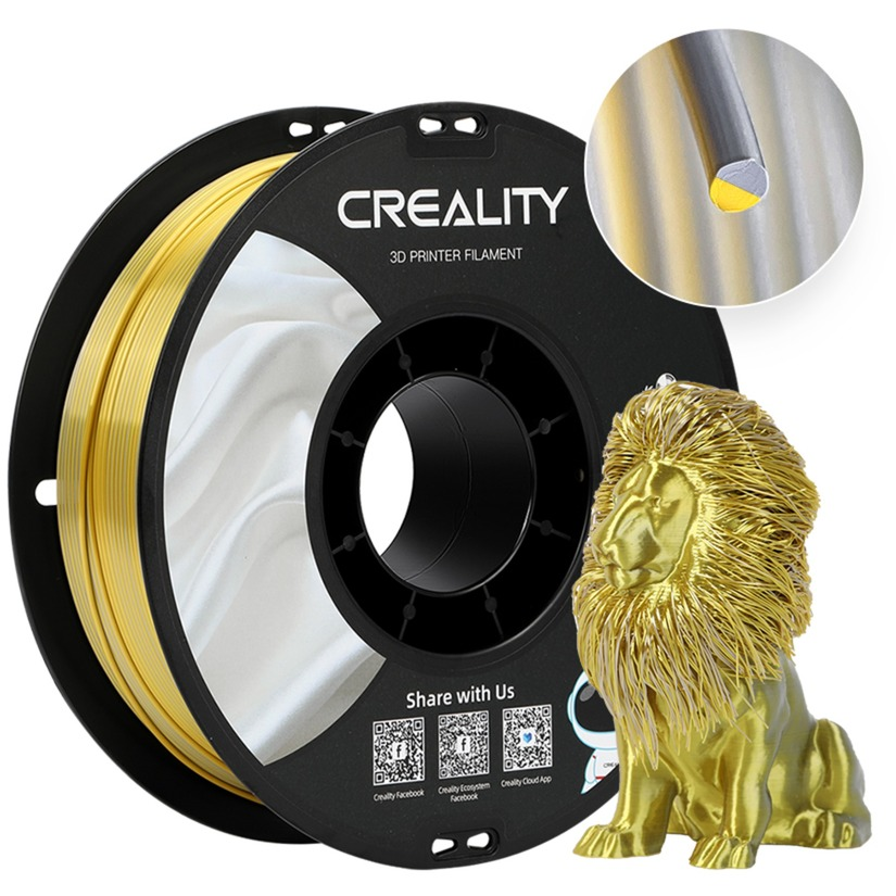Creality 3301120012 Filament CR-Silk PLA 1.75mm 1kg - Arany/Szürke (3301120012)