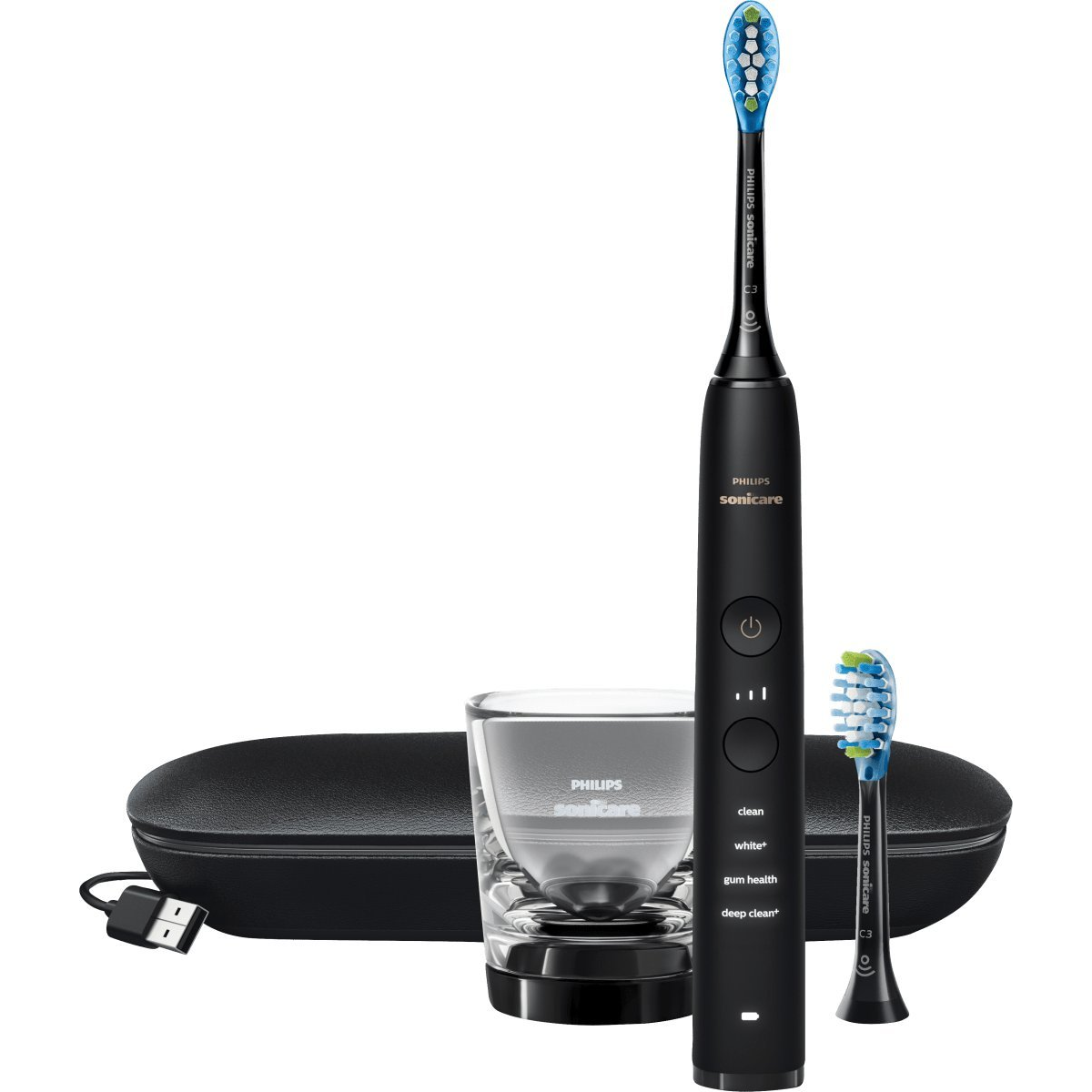 Philips DiamondClean 9000 HX9913/18 elektrická zubná kefka Dospelý Sonická zubná kefka Čierna (HX9913/18)