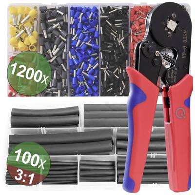 Quadrios (22T009) (22T009) Krimpelő fogó készlet Érvéghüvelyek 0.25 - 10 mm2 Érvéghüvely-választék (22T009)