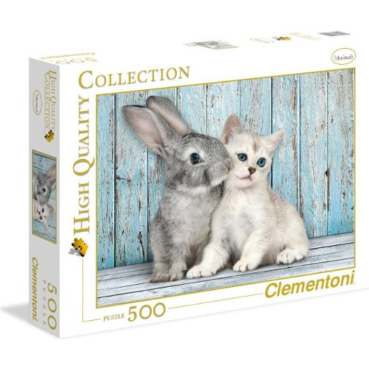 Clementoni Nyuszi és A Kiscica 500db-os Puzzle - High Quality Collection, - Lányoknak és Fiúknak, 10 éves kortól