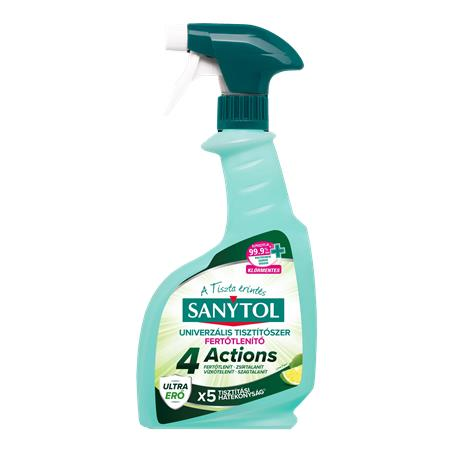 Sanytol 4 Actions Általános tisztító- és fertőtlenítő spray 500 ml lime (36639298)