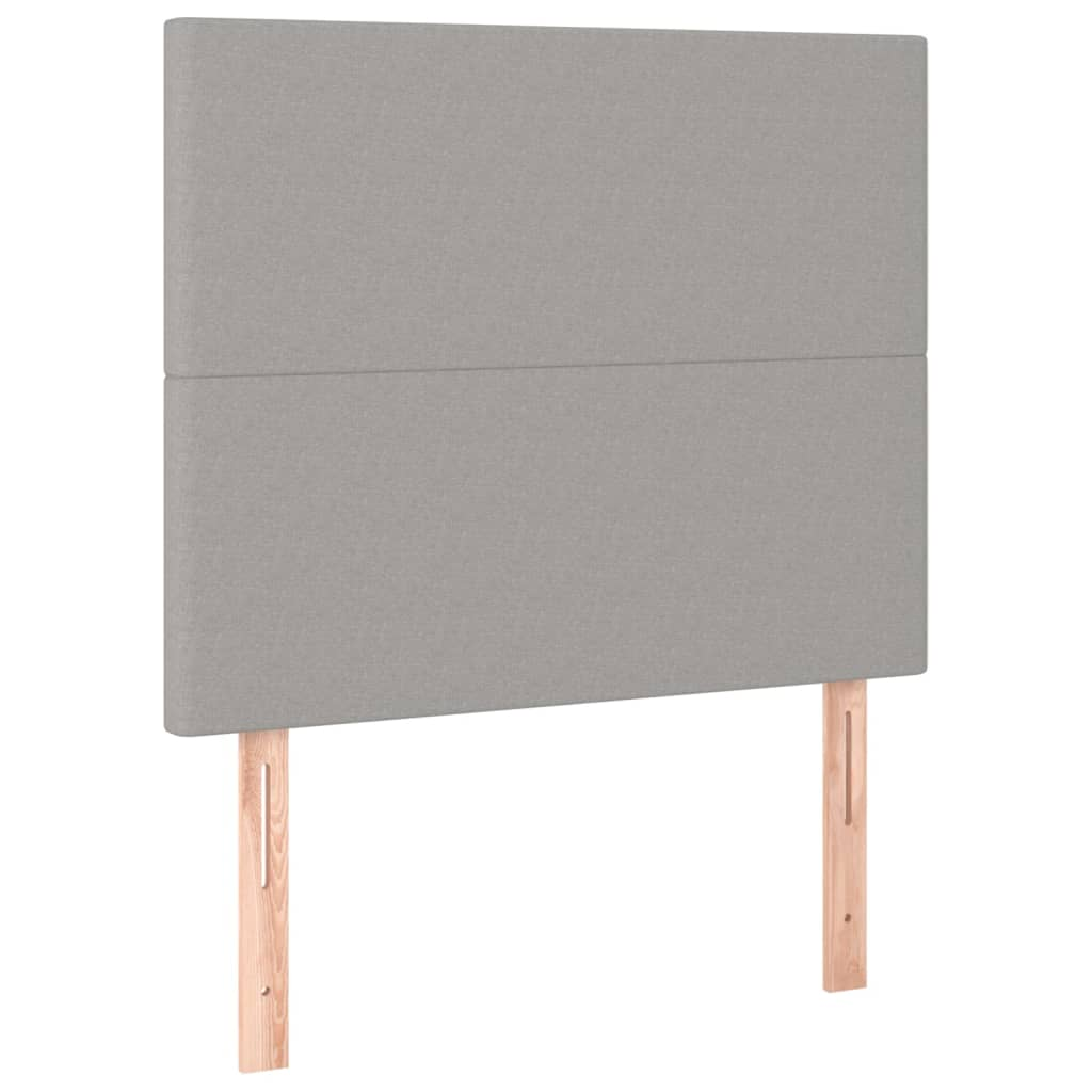 2 db világosszürke szövet fejtámla 80 x 5 x 78/88 cm (3116026)