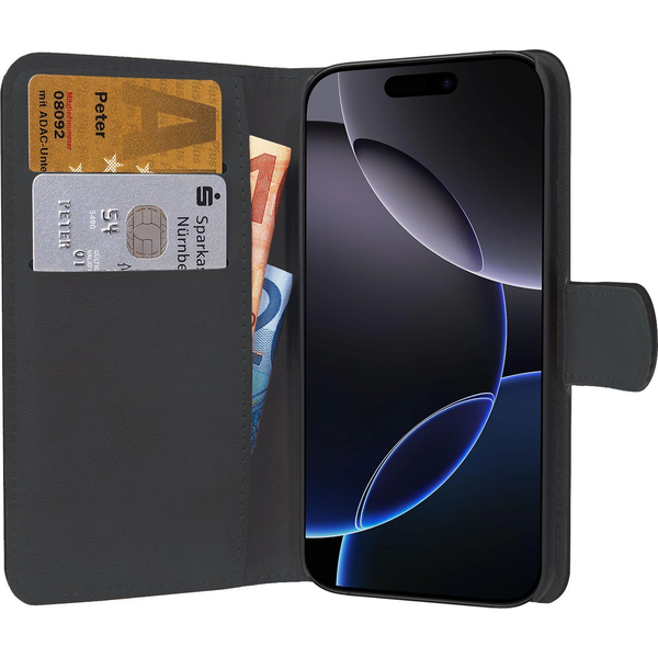 PEDEA Book Cover Classic fr Apple iPhone 16 Pro black
