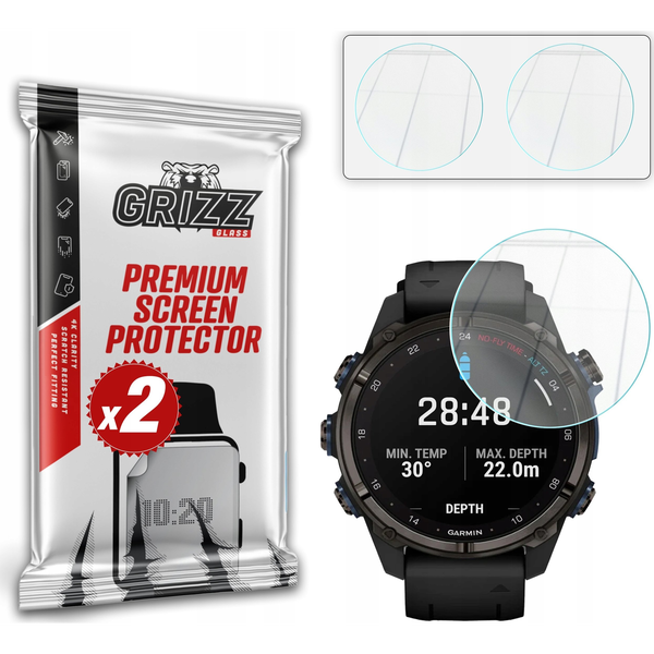 Szkło hybrydowe GrizzGlass HybridGlass do Garmin Descent Mk3 43mm
