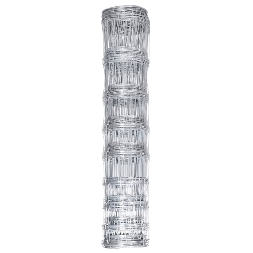 ezüstszínű horganyzott acél kerti kerítés 50 x 1,2 m (149500)