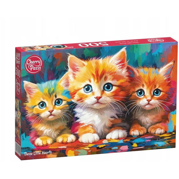 Cherrypazzi 500 Db-Os Puzzle - Three Little Hearts (20425)