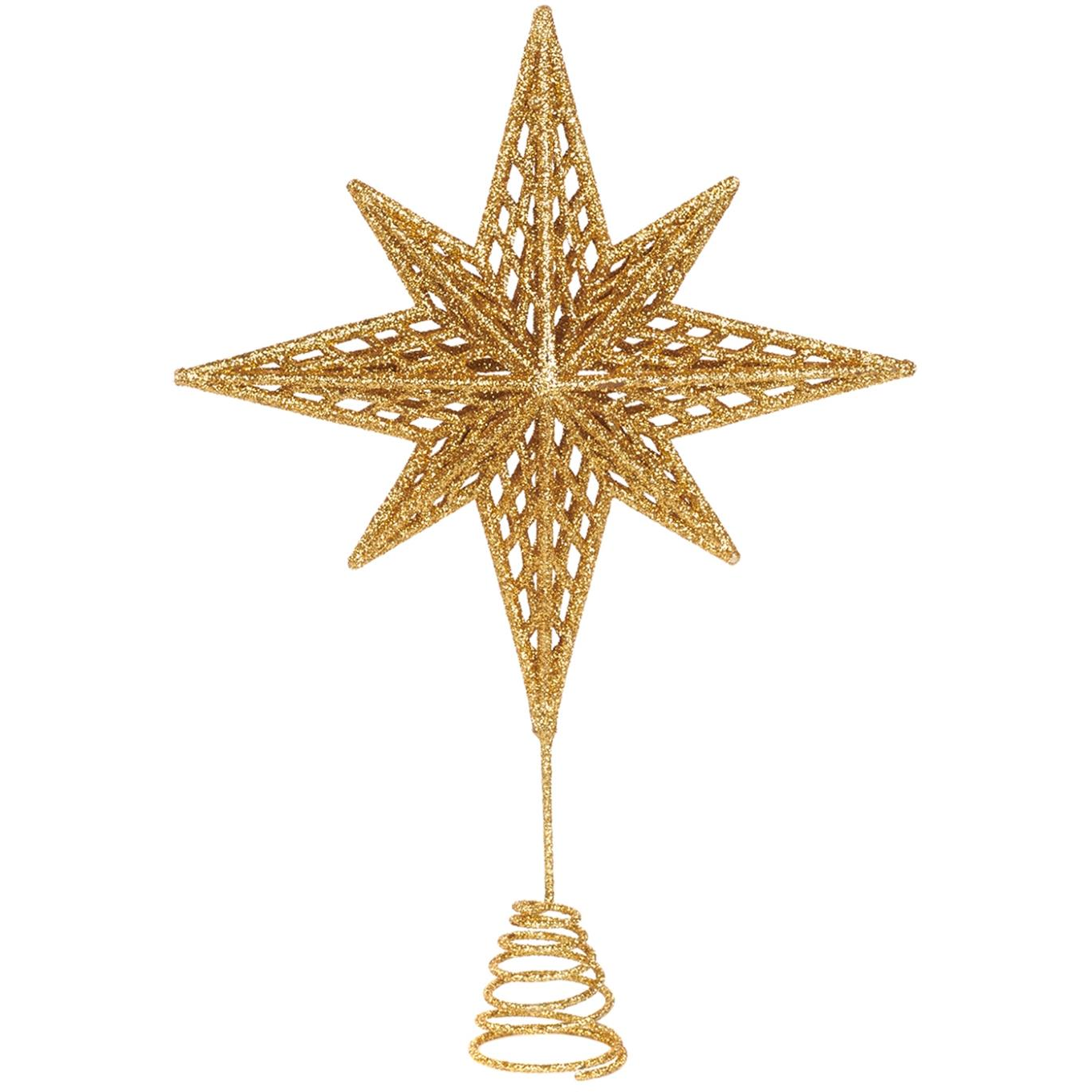 LAALU aranyozott karácsonyfacsúcs - csillag, 30,5 cm (LAU-6144)