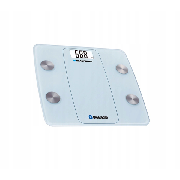 Електронна везна Blaupunkt, Bluetooth, iOS/Android, макс. 180 кг, Светло син