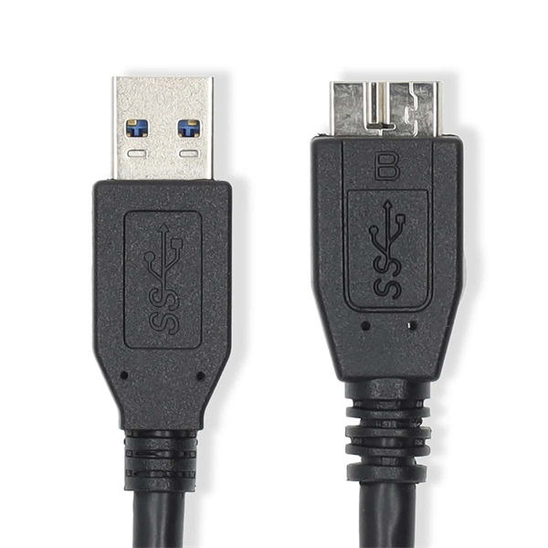 Nedis CCGL61500BK20 USB3.2 - micro-B (micro B) kábel, 5 Gbps, 2m, (USB3.1, USB3.0, USB2.0) (CCGL61500BK20)