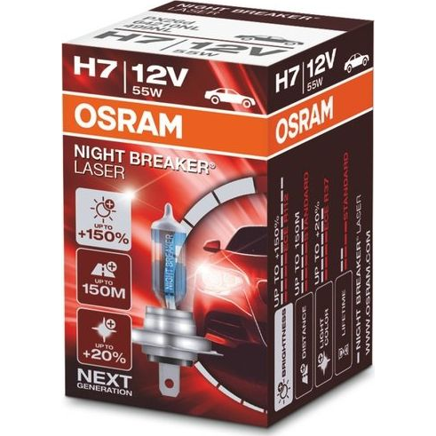 Lámpara Osram ® 64210nl H7 1 Night B Laser 55w12v+150% Next Generation.