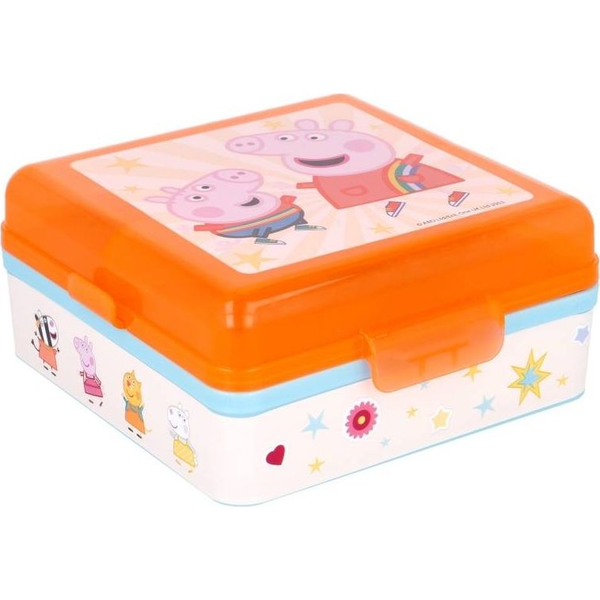 Sandwichera Múltiple Cuadrada Peppa Pig Kindness Counts