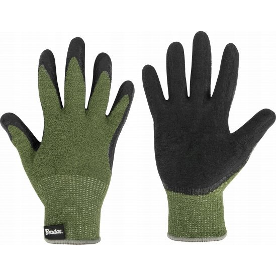  Bradas Rękawice ochronne TERMO GRIP GREEN lateks , rozmiar 9 Bradas