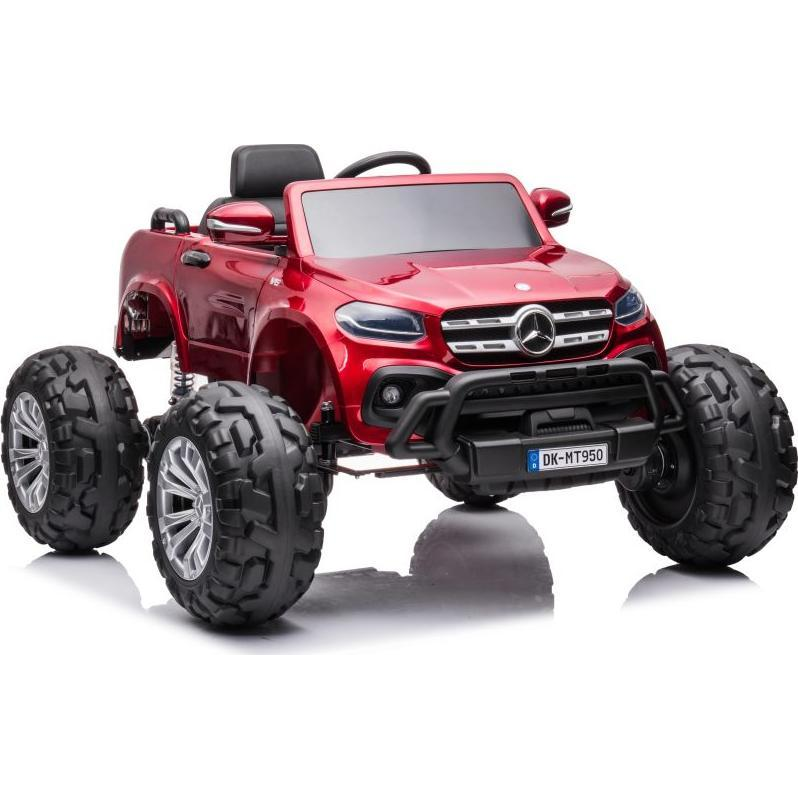 Mercedes DK-MT950 4x4 12 V Elektromos Kisautó 9775 - LCD Kijelzővel, Nyitható Ajtókkal, Szülői Távirányítóval, Lakk Piros (9775-uniw)