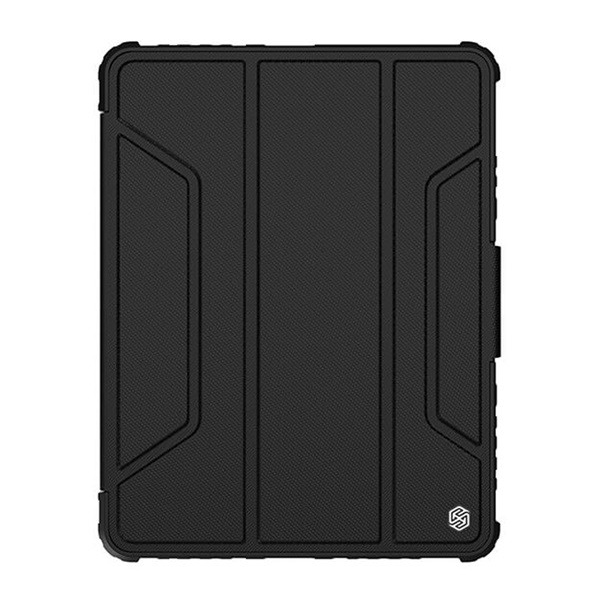 Силиконов протектор за таблет Nillkin bumper pro, активен флип, устойчивост на удар, настолен държач, черен, съвместим: Apple IPAD 10.2, 2019, / IPAD 10.2, 2020