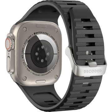  Decoded Decoded Ultra Traction - silikonowy pasek do Apple Watch 49/45/44/42 mm Gen 1-9 - SE (black)