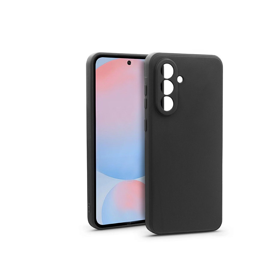 Haffner Matt szilikon tok - Samsung SM-A566 Galaxy A56 5G - fekete (HF357305)