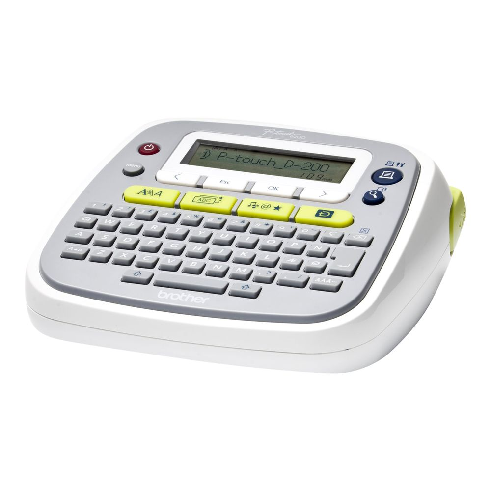Brother P-touch D200WNVP címkenyomtató Termál transzfer 180 x 180 DPI 20 mm/sec TZe QWERTY (PTD200BWVPG1)