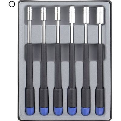 Hatlapú dugókulcs készlet, 6 részes, M2-M5, Donau 280-65 (280-65)