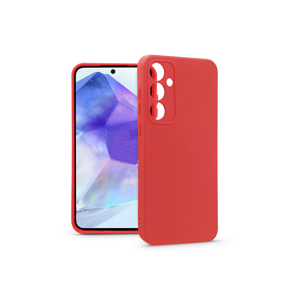 Samsung SM-A556 Galaxy A55 szilikon hátlap - Soft - piros (HF721630)
