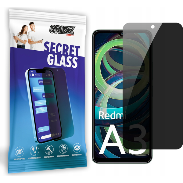  GrizzGlass Szkło prywatyzujące GrizzGlass SecretGlass do Xiaomi Redmi A3