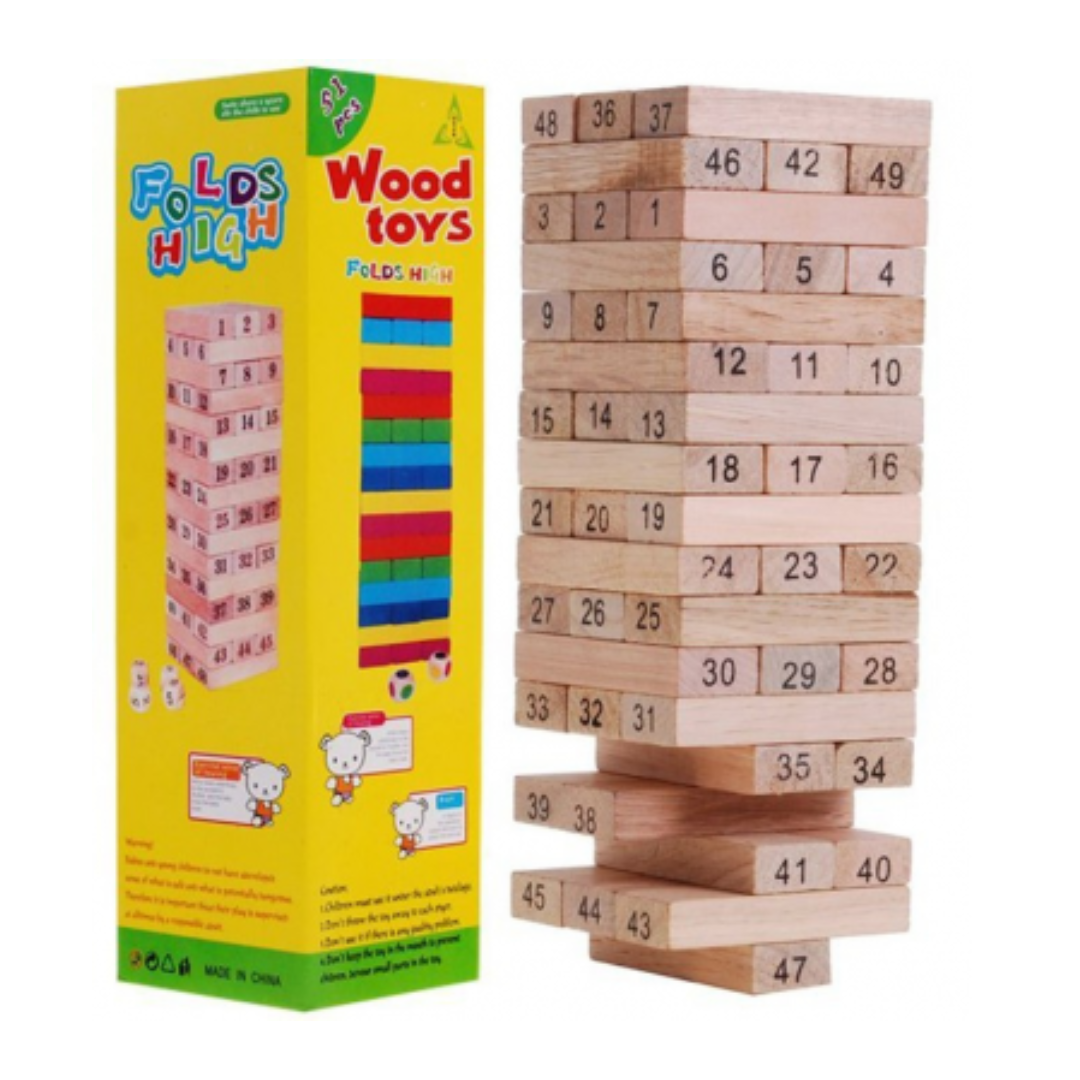 Ramiz Fa Jenga torony Fa társasjáték 2 az 1-ben (ZGR.MZ1226)