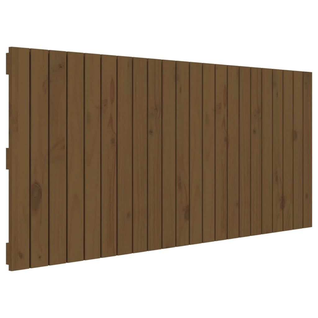 mézbarna tömör fenyőfa fali fejtámla 140x3x60 cm (824871)