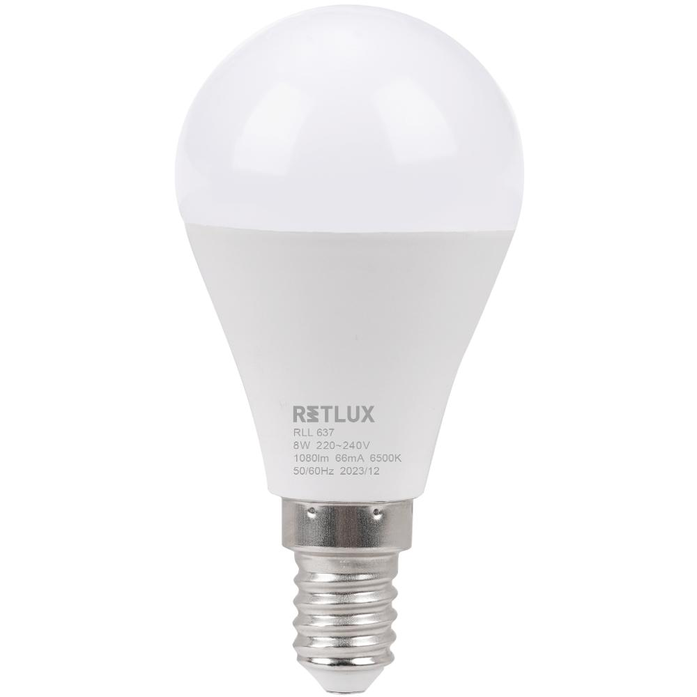 Retlux RLL 637 LED izzó 8W 1080lm 6500K E14 - Hideg fehér (RLL 637)