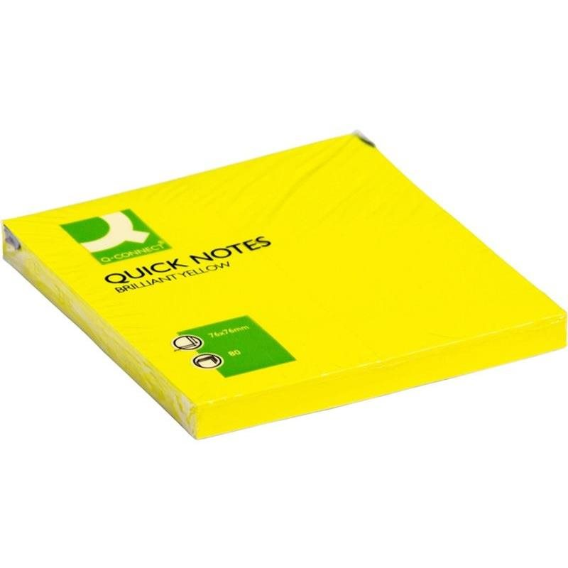 Q-CONNECT 76 x 76 mm, 75 lap, sárga (KF10514)