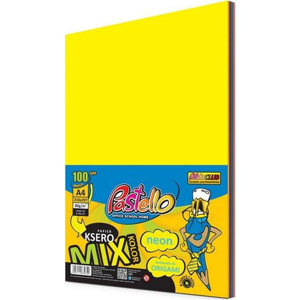 Pastello Papier ksero A4 80g żółty 100 arkuszy