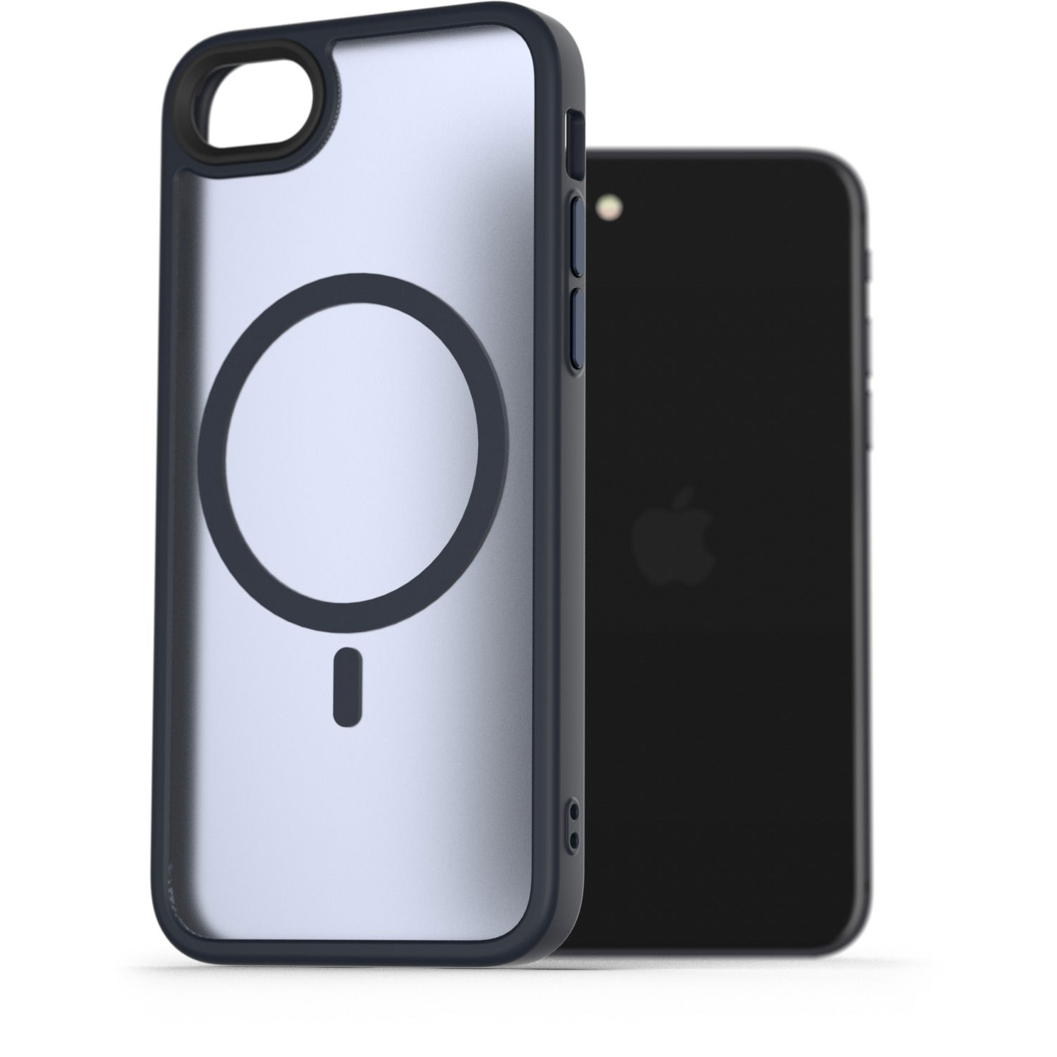 AlzaGuard Matte iPhone 7/8/SE (2020)/SE (2022) Magsafe sötétkék tok (AGD-PCMM56L)