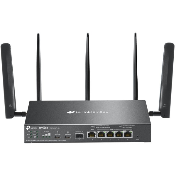 TP-Link ER706WP-4G trådløs router Gigabit Ethernet Dual-band (2,4 GHz / 5 GHz) Sort